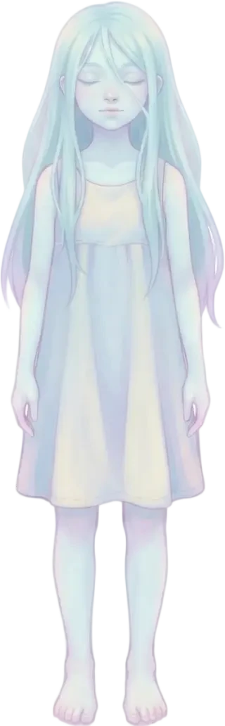 Ondina transparenter Sprite mitten im Blinzeln