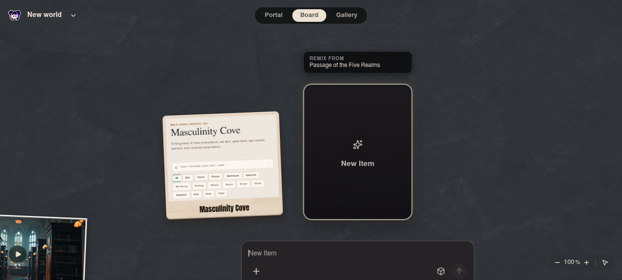 Neta Studio — Worldboard-Ansicht von Roast and Go