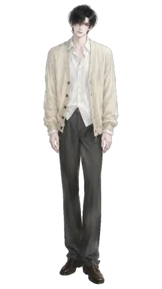 谢砚秋 — 静默表情，透明立绘