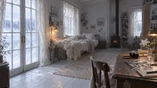 장면 — 유리 스튜디오 내부