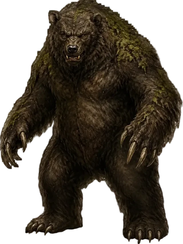 Sprite de oso negro — PNG transparente