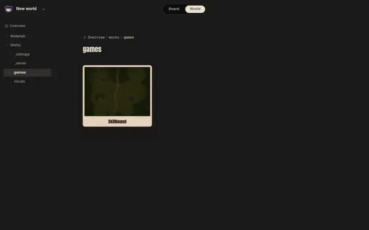 Neta Studio — ワークスペースツリーのゲームフォルダ