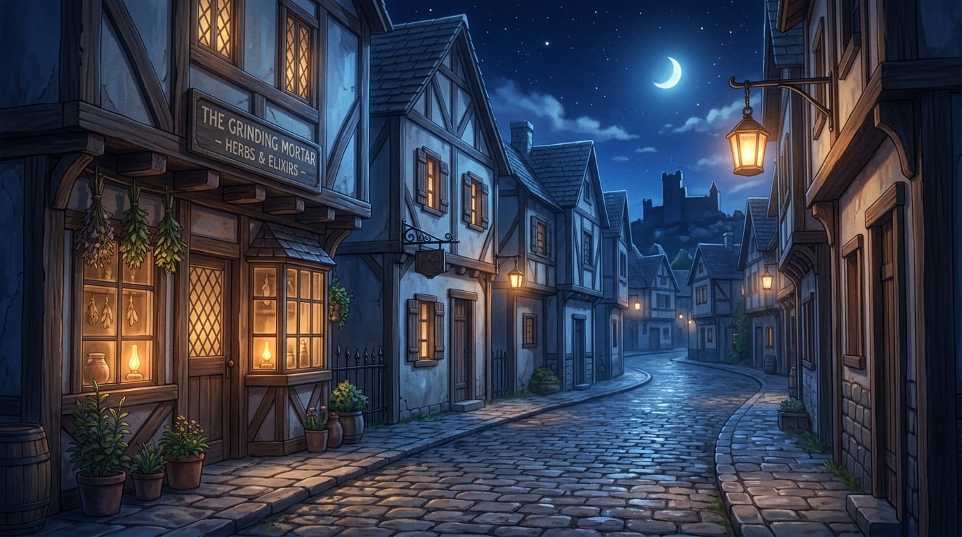 Tanbarun Nachtstraße — Szenenhintergrund