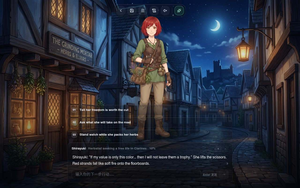 Gameplay — Shirayuki schneidet die roten Haare ab