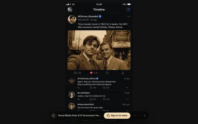 Live viewer — Social Media Post: 9:16 Screenshot Version on neta.art