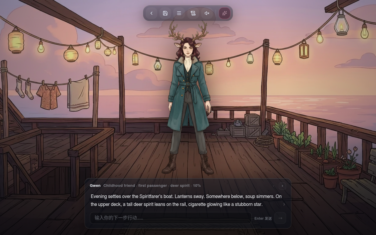 Gameplay – Abend auf dem Spiritfarer-Boot