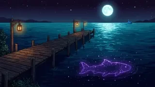 3日目の夜 · 星潮の桟橋