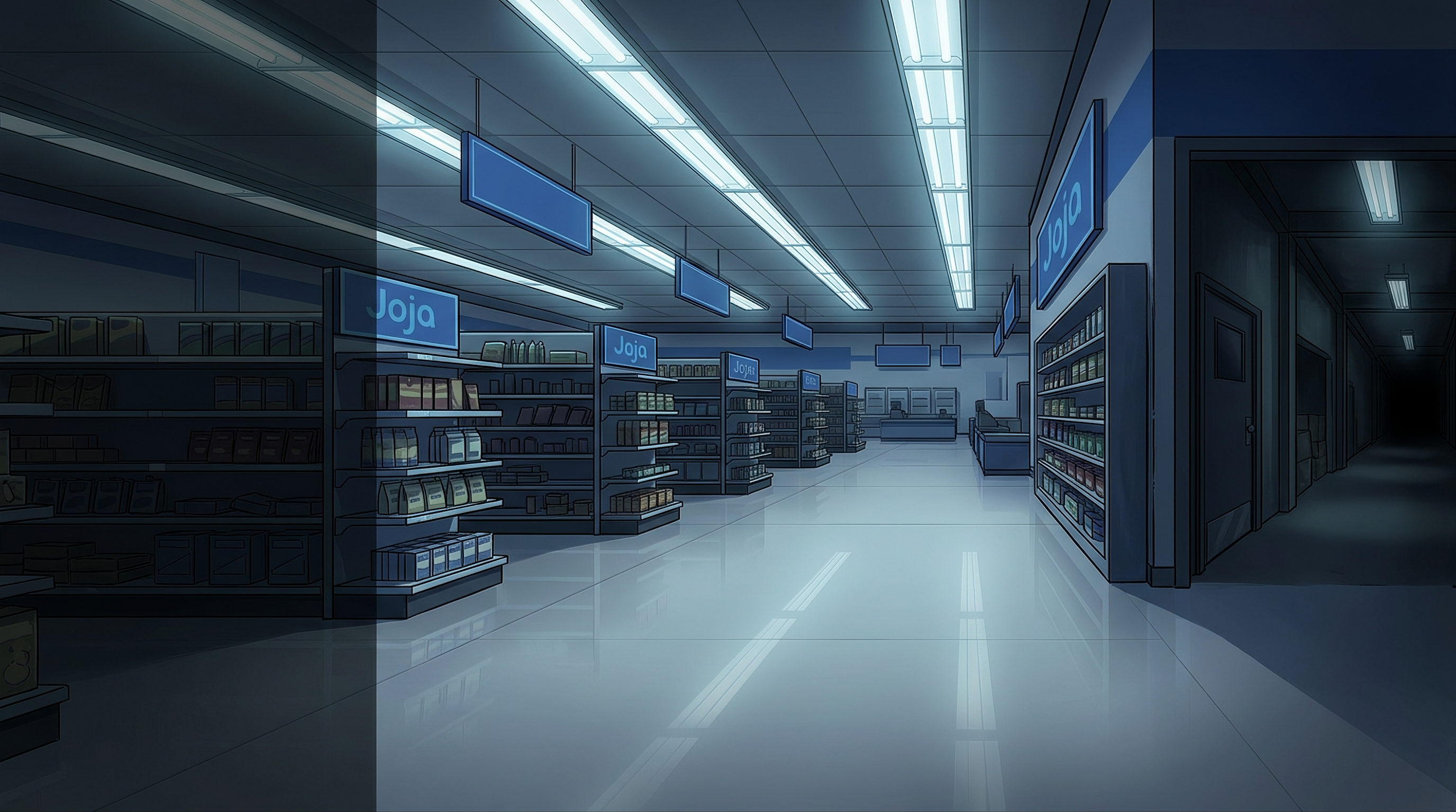Joja-Supermarkt – nachts