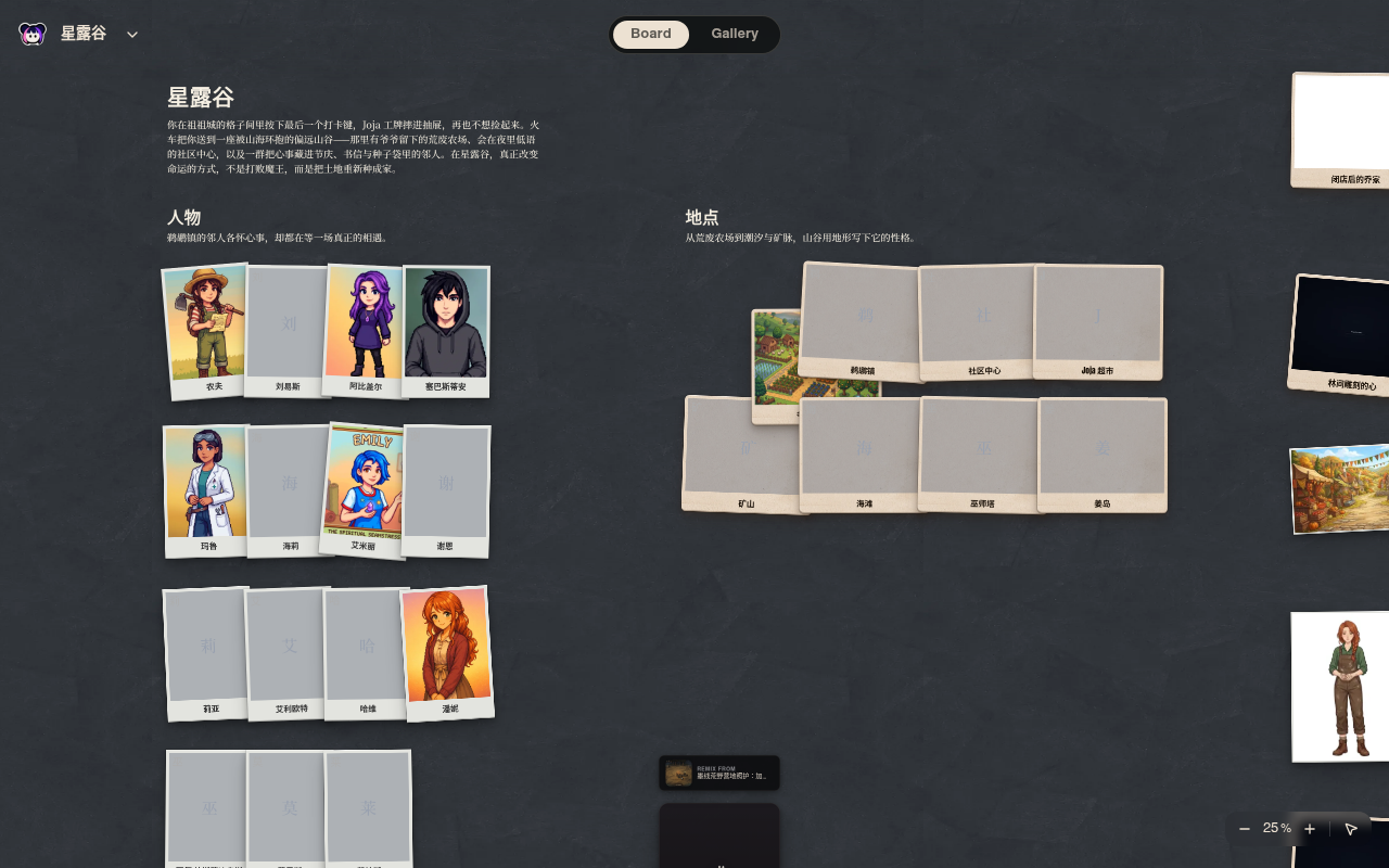 Neta Studio – Welt-Pinnwand von 星露谷