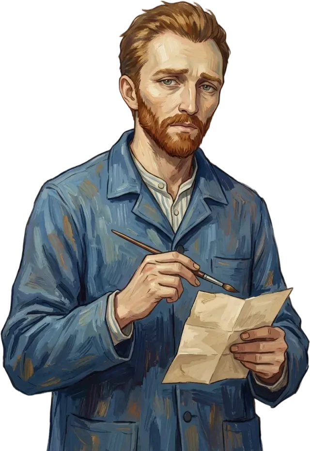 Vincent — transparent character card cutout