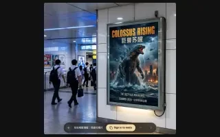 線上展示 — 網塔藝術上的車站電影海報：巨獸崛起