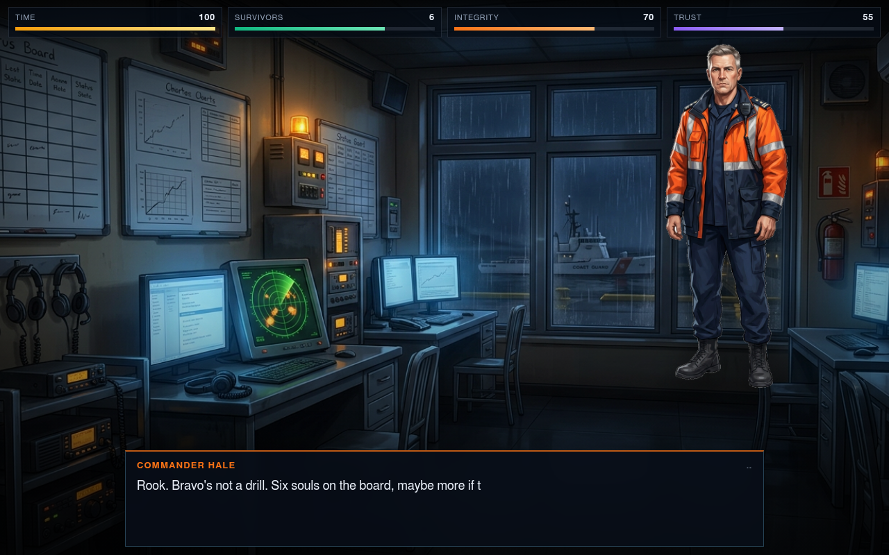 Gameplay — Commander Hale briefing