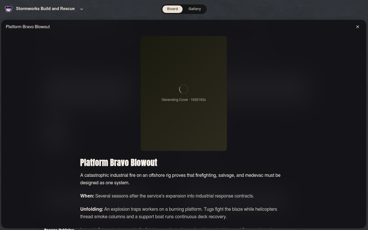 Neta Studio — Stormworks Platform Bravo Blowout event card