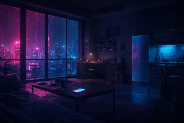 Apartment at Night background