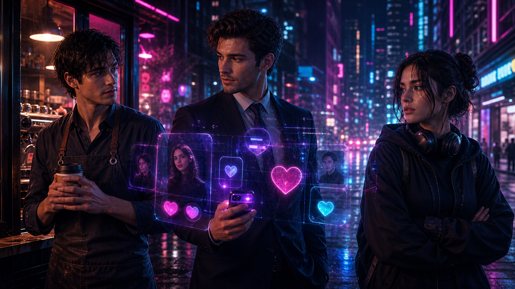 SYNC: Love Algorithm — An Interactive Neon-City Romance Game