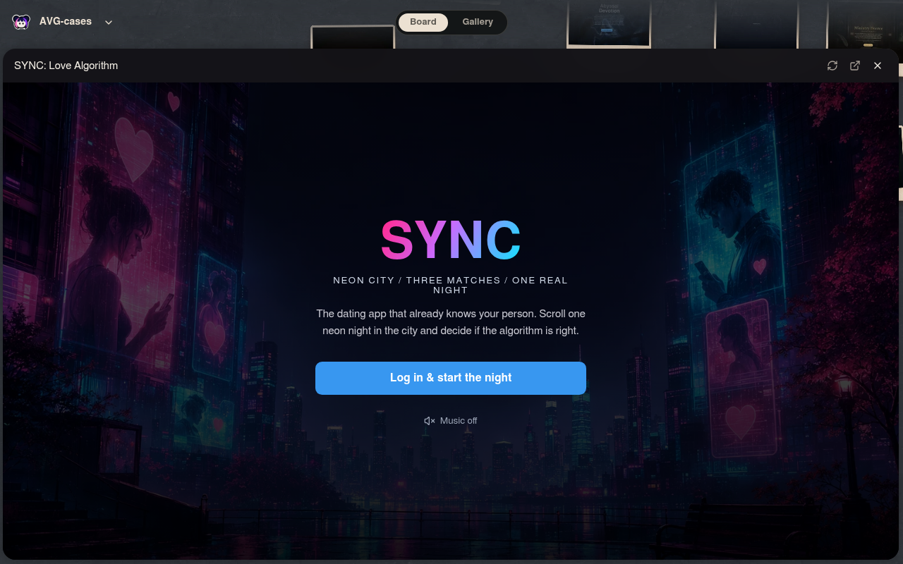 Neta Studio — SYNC: Love Algorithm open in the studio