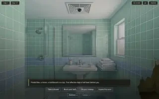 Gameplay — la scène de la salle de bain