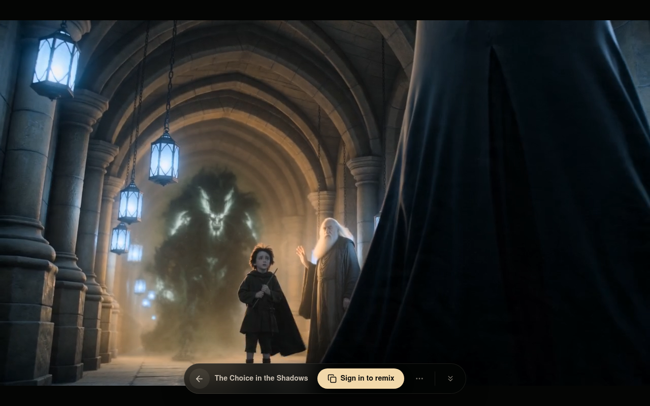 Actual video — the protective glow expands around the child