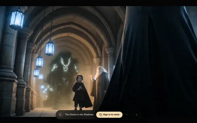 Actual video — the protective glow expands around the child