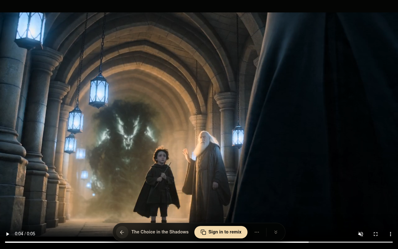Actual video — the smoky tyrant at the far archway