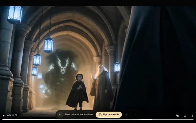Actual video — the smoky tyrant at the far archway