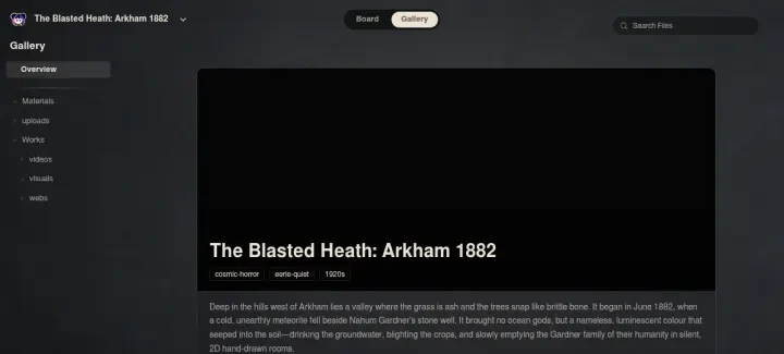 Neta Studio — gallery overview of the world’s files