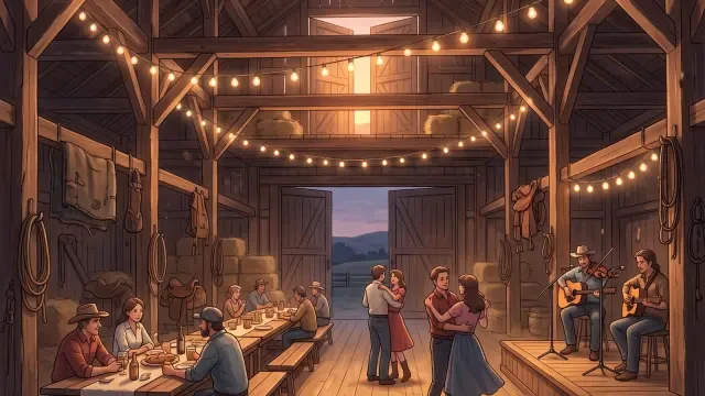 Fondo de escena — el establo centenario