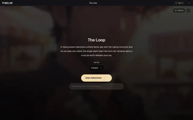 The Loop — the adventure input ready for your opening move