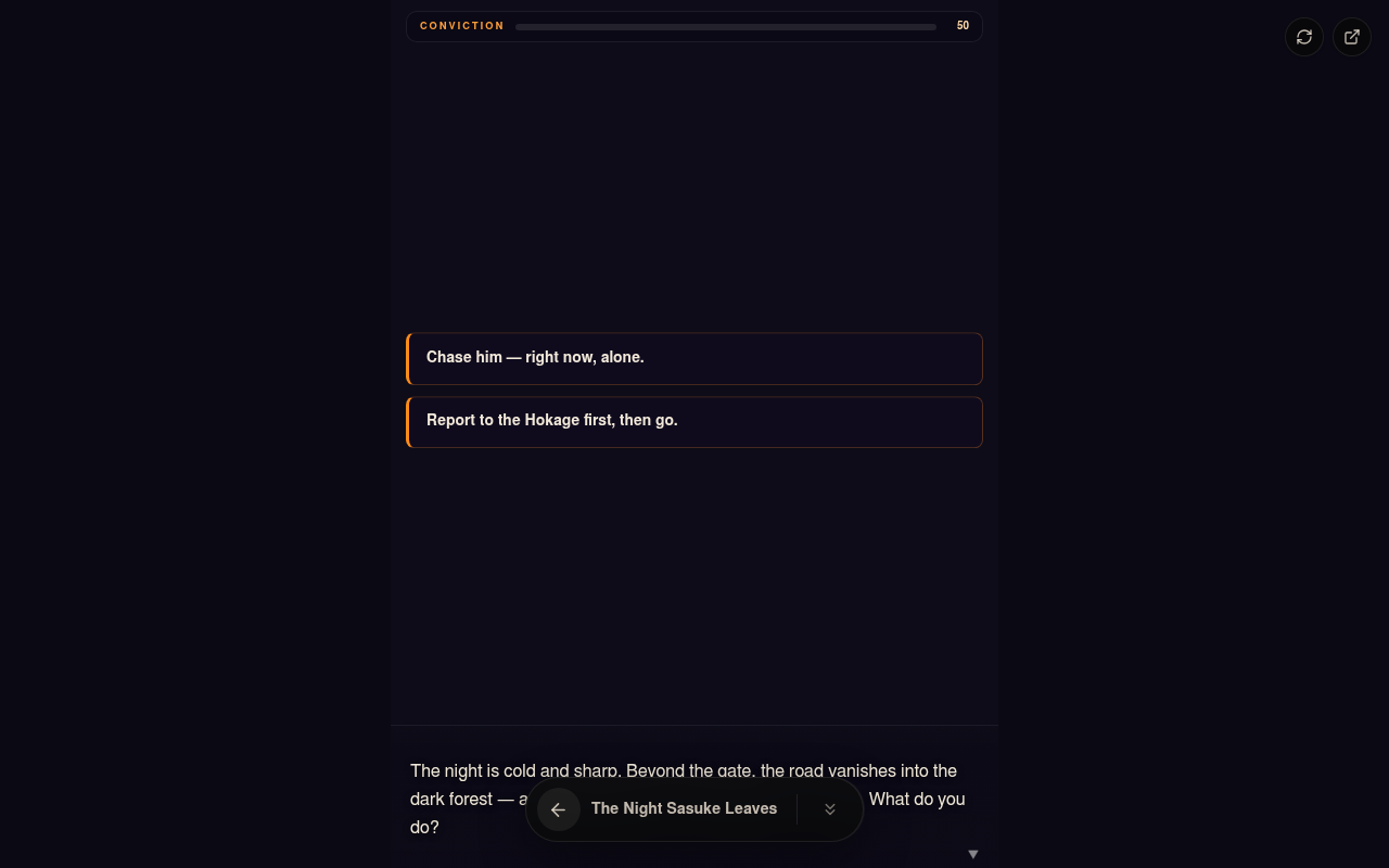 Gameplay — a live decision