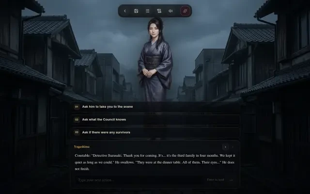 Gameplay — investigation beat with the Constable