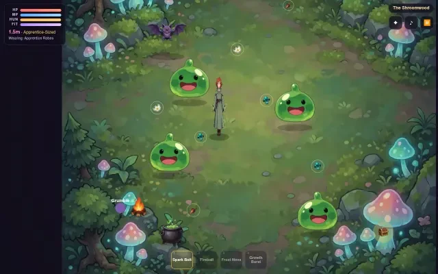 Zu groß für meine Roben Gameplay – der Pilzwald