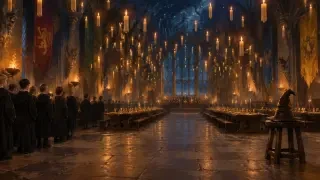 Scene background — the Great Hall at Sorting