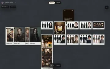 Neta Studio — the Untitled World board as a contact sheet