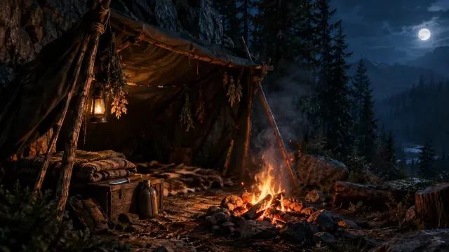 The Den scene background