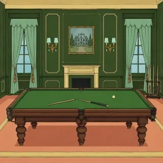 Le décor de la Salle de billard
