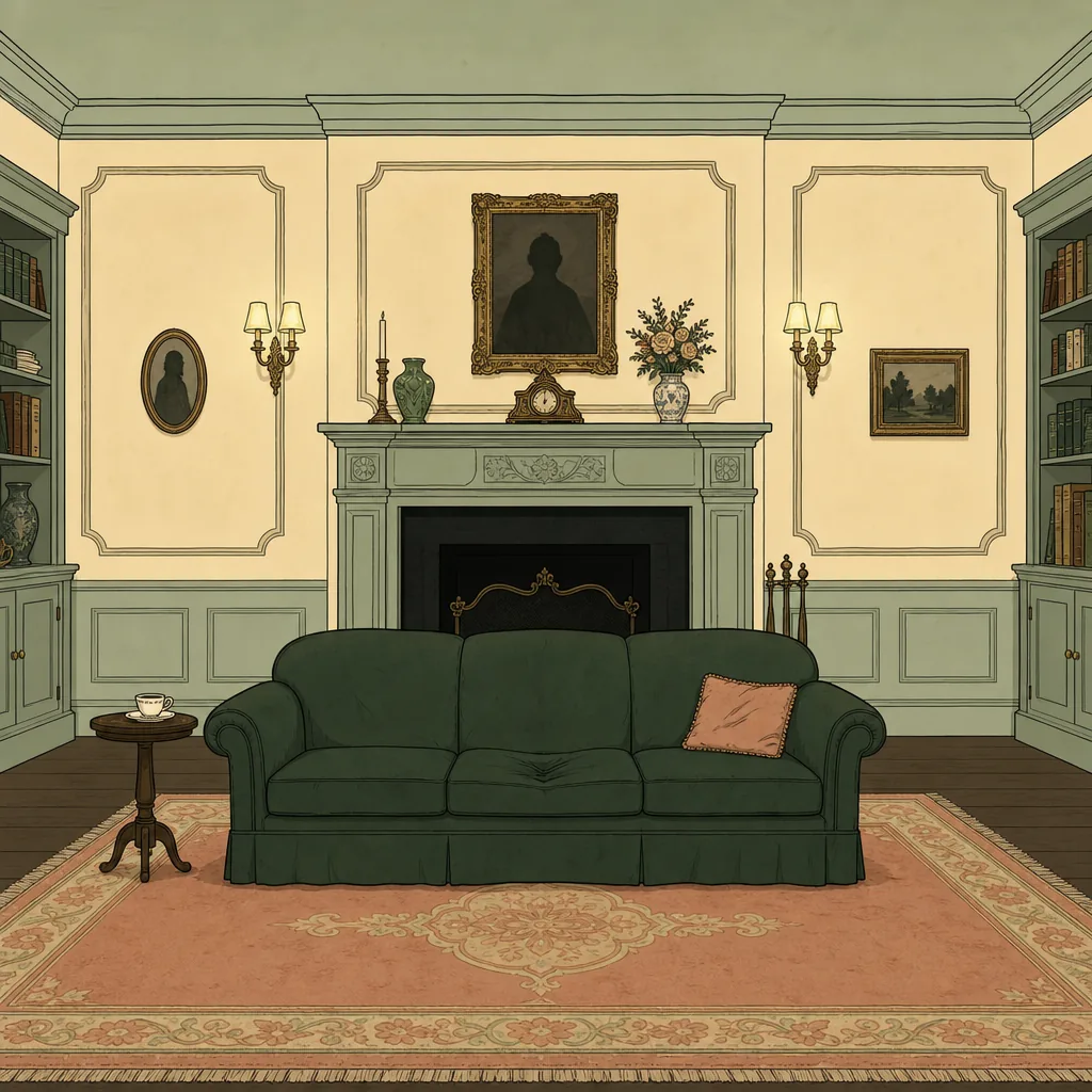 El fondo del salón