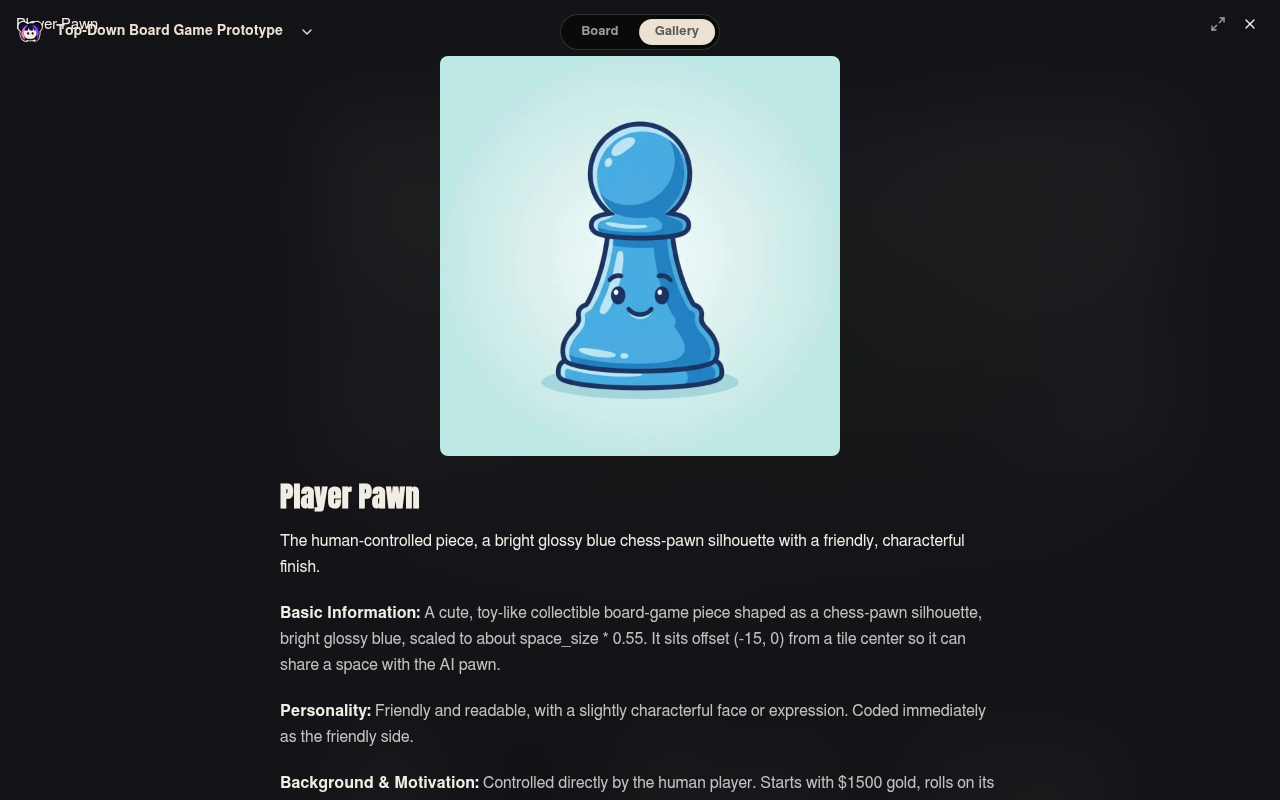 Neta Studio – Detail der Karte „Player Pawn“