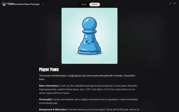 Neta Studio – Detail der Karte „Player Pawn“