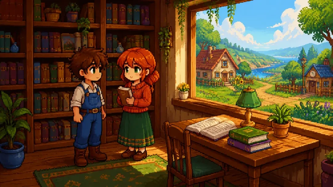 窗边的潘妮 (Windowside Penny) — uma Visual Novel da Rota da Penny no Mundo de Stardew Valley