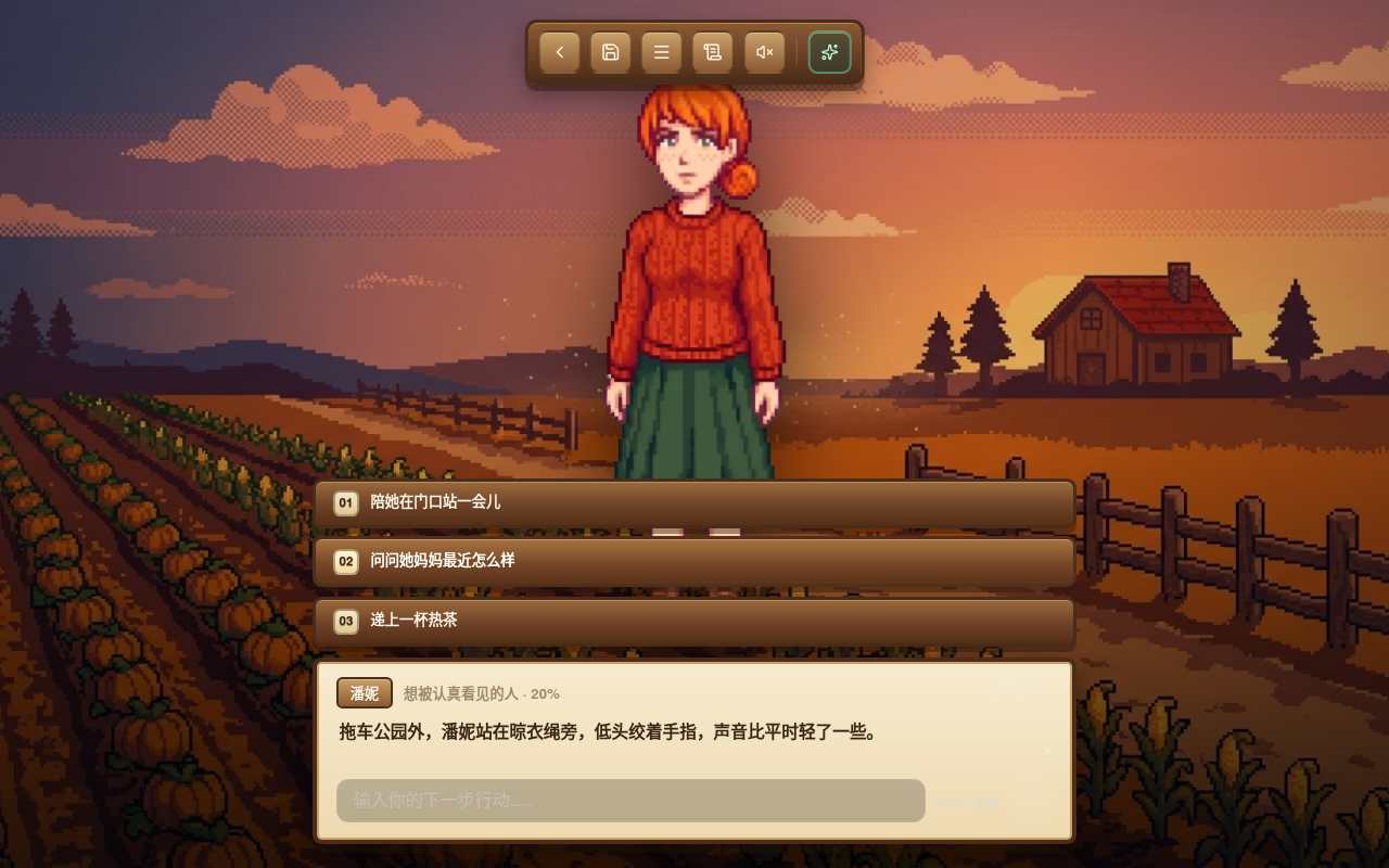 Gameplay – vor dem Wohnwagenpark