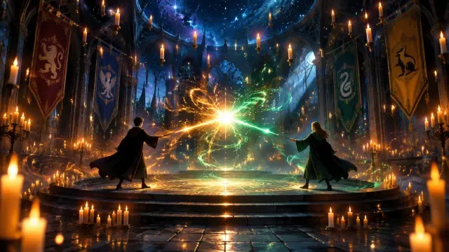 Wizard Duel — 16:9-KI-Spielcover