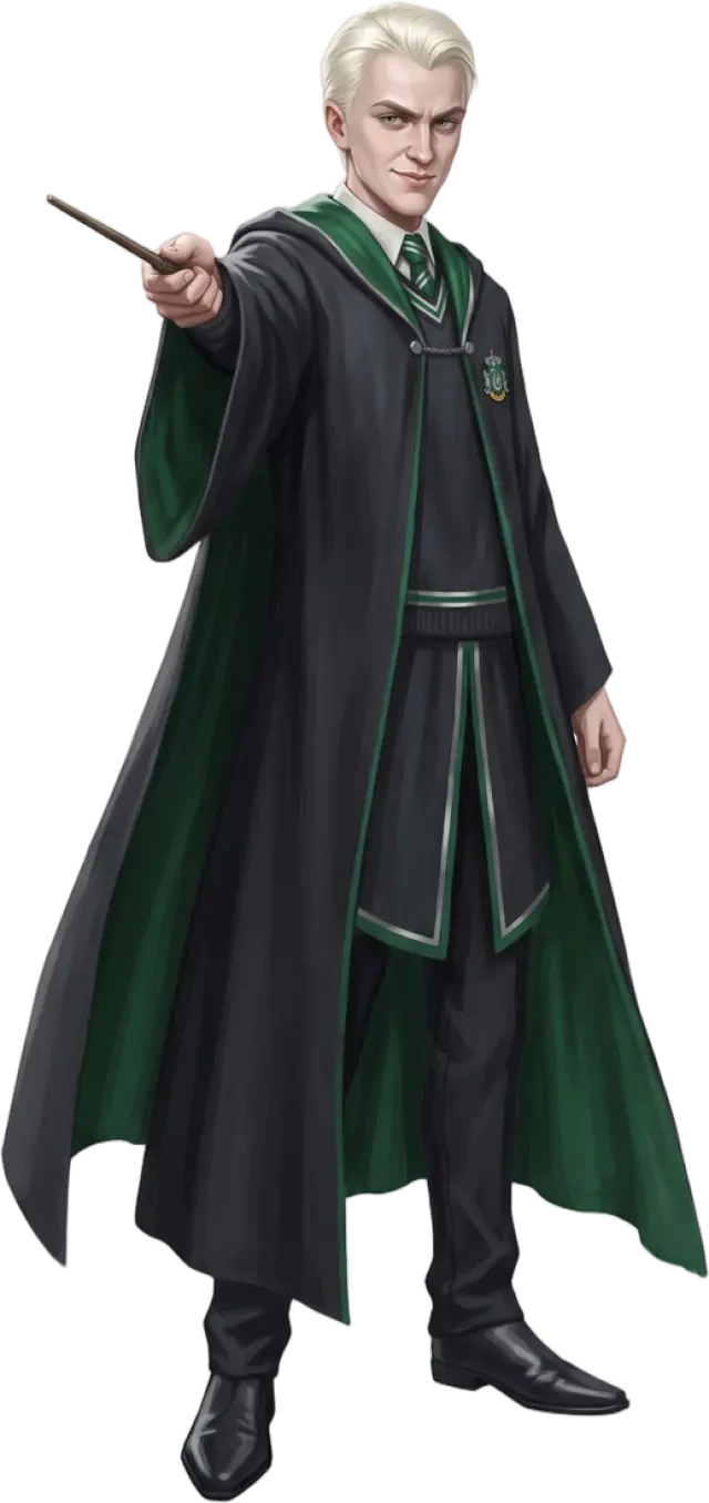 Draco — transparenter Ganzkörper-Duellanten-Sprite