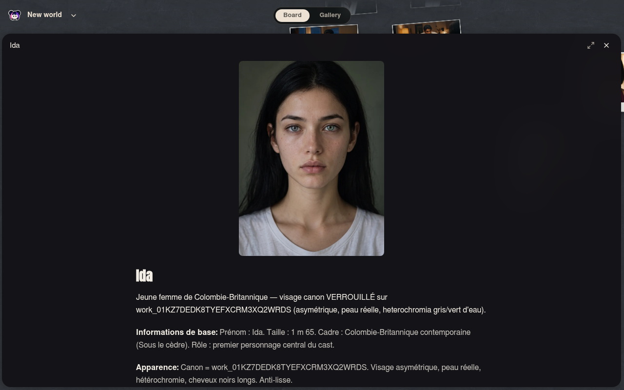 Neta Studio — detalle del personaje Ida (canon fijado)