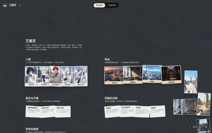 Neta Studio — 艾瑟亚-Weltboard (Board-Ansicht)