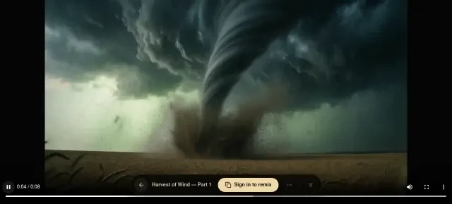 The share page — the video plays in any browser