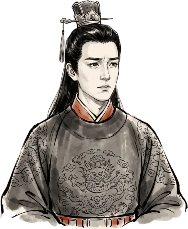 Zhu Youjian, der Chongzhen-Kaiser — transparentes Sprite