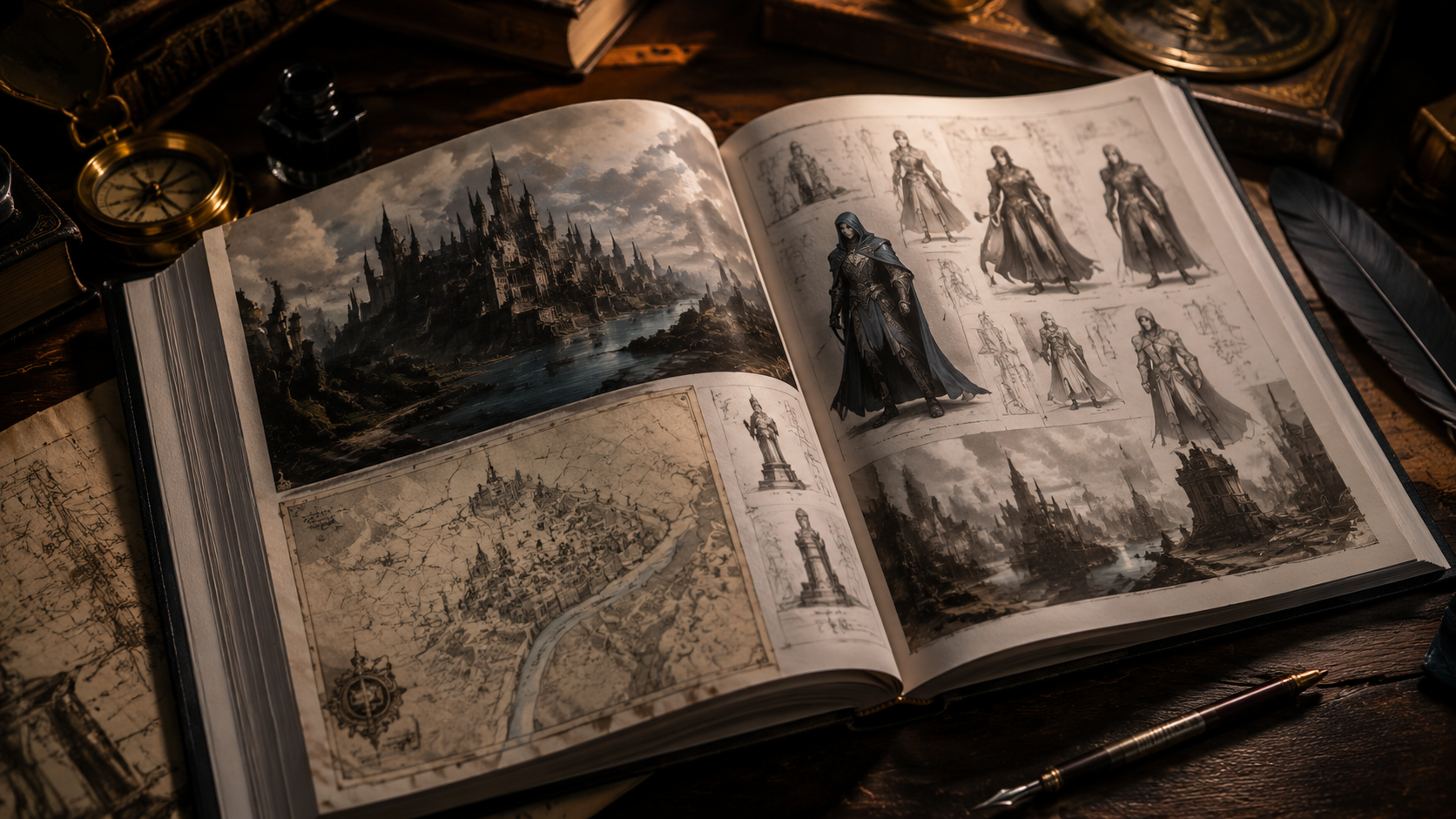 World Artbook Photo — Vitrine Fotorealista de Livro de Ambientação