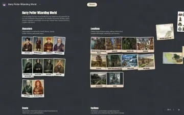 Neta Studio – Board-Ansicht der Harry-Potter-Zauberwelt