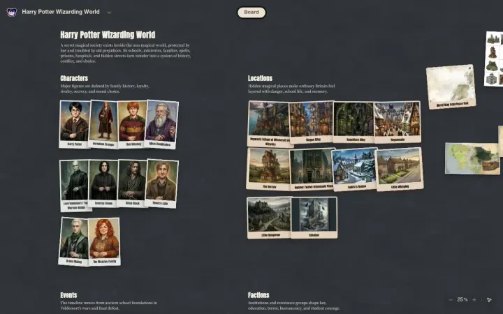 Neta Studio — Harry Potter Wizarding World board view