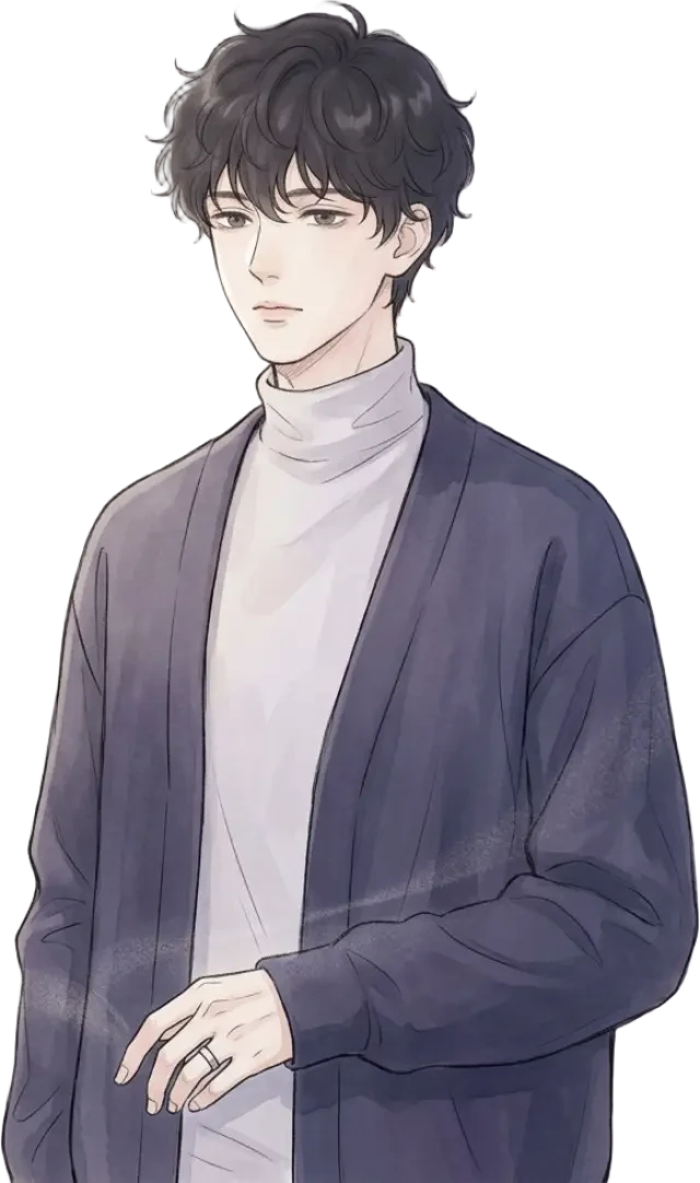 去背角色——陆闻溪，透明 PNG